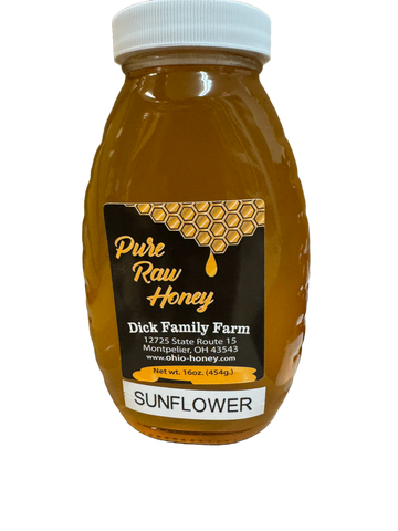 Pint of Pure Raw Sunflower Honey