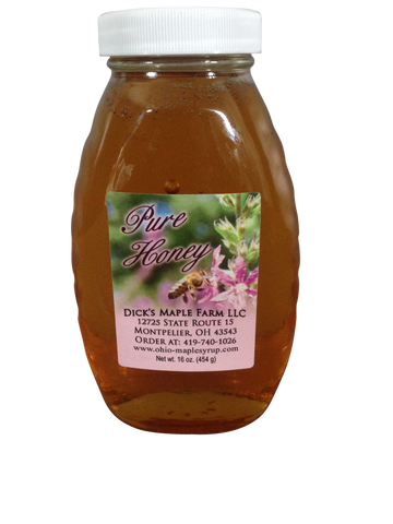 Pint of  USDA Organic Pure Raw Clover Blossom Honey
